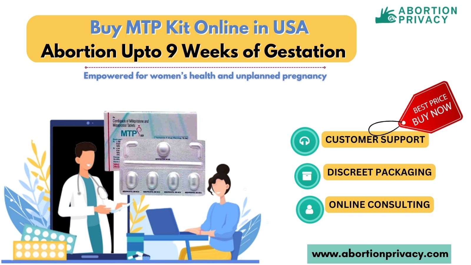 Buy MTP Kit Online in USA Abortion Upto 9 Weeks of Gestation - photo