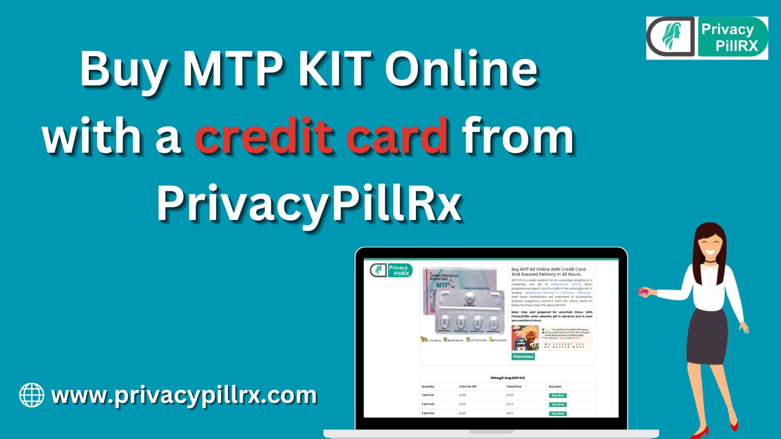 Buy MTP KIT Online with a credit card from PrivacyPillRx - photo