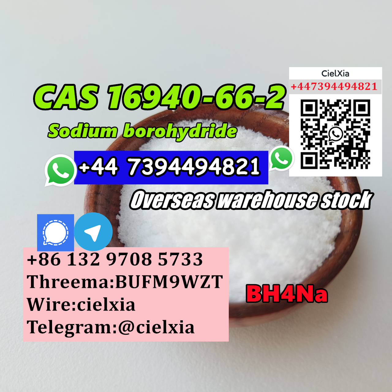 BH4Na Sodium borohydride CAS 16940-66-2 with Top Quality and Good Price - photo